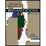 Managing Behavior in Organizations