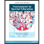 Assessment in Special Education Ed Looseleaf 15 Edition, by Raymond H Witte and Michael F Woodin - ISBN 9780132108195
