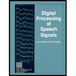 Digital Processing Of Speech Signals