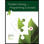 Problem Solving and Programming Concepts