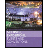 Planning and Management of Meetings, Expositions, Events and Conventions