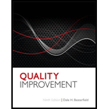 Quality Improvement 9TH 13 Edition, by Dale H Besterfield - ISBN 9780132624411