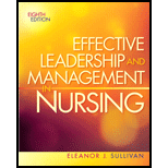 Effective Leadership and Management in Nursing 8th edition ...