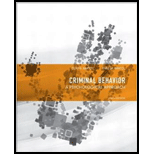 Criminal Behavior A Psychological Approach