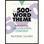 500 Word Theme  Discovery, Organization, Expression