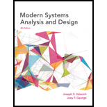 Modern Systems Analysis and Design 8TH 17 Edition, by Joseph Valacich - ISBN 9780134204925