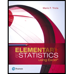 Elementary Statistics Using Excel   Text Only 6TH 18 Edition, by Mario F Triola - ISBN 9780134506623