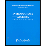 Introduction to Algebra (Student Solutions Manual) -  Poole and Catherine Pace, Paperback