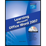 Learning Microsoft Office Word 2007