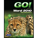 Go With MS. Word 2010, Introductory   With CD