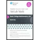 MyLab Math with Pearson eText   18 Week 6TH 19 Edition, by Elayn Martin Gay - ISBN 9780135901892
