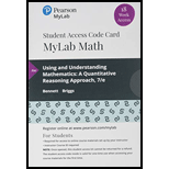 Using and Understanding Mathematics   Access 7TH 19 Edition, by Jeffrey O Bennett - ISBN 9780135903537