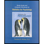 Statistics for Psychology   Study Guide and Computer Workbook