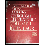 Music Theory Through Literature, Volume 1  Workbook