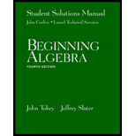 Beginning Algebra: Student Solutions Manual