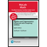 Algebra and Trigonometry Enhanced with Graphing Utilities   Combo Access 8TH 21 Edition, by Michael Sullivan and Michael Sullivan - ISBN 9780136857969