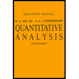 Quantitative Analysis (Student Solutions Manual)