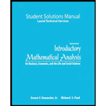 Introductory Mathematical Analysis for Business, Economics, and the Life and Social Sciences (Student Solution Manual) / With 3.5'' Disk -  Ernest F. Jr. Haeussler and Richard S. Paul, Paperback