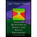 Thirteen Questions in Ethics and Social Philosophy