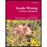 Inside Writing  A Writers Workbook, Form B