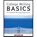 College Writing Basics  A Student Writing Approach