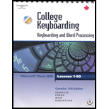 College Keyboarding, Microsoft Word, 1 60 (Canadian)