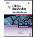 College Keyboarding  Lessons 61 120 (CANADIAN)