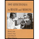 Cost Effectiveness in Health and Medicine