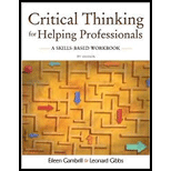 Critical Thinking for Helping Professionals A Skills Based Workbook