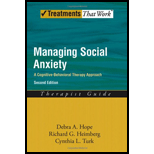 Managing Social Anxiety,Therapist Guide