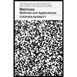 Matrices  Methods and Applications