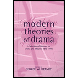 Modern Theories of Drama