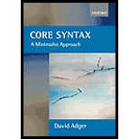 Core Syntax  A Minimalist Approach