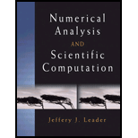 Numerical Analysis and Scientific Computation