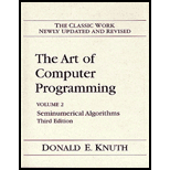 Art of Computer Programming  Seminumerical Algorithms Volume II