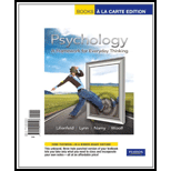 Psychology A Framework for Everyday Thinking, Books a la Carte Edition