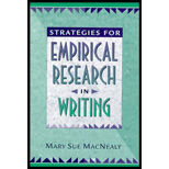 Strategies for Empirical Research in Writing