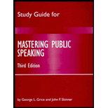 Mastering Public Speaking, Study Guide -  George L. Grice and John F. Skinner, Paperback