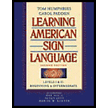 Learning American Sign Language: Levels I and II, Beginning and Intermediate - Text Only by T. Humphries, C. Padden, R. Hills, P. Lott and D.  Illust. Renner - ISBN 9780205275533