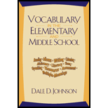 Vocabulary in Elementary and Middle School