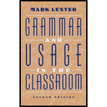 Grammar and Usage in the Classroom