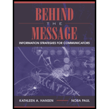 Behind the Message  Information Strategies for Communicators