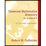 Classroom Mathematics Inventory for Grades K 6 An Informal Assessment