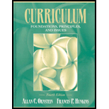 Curriculum  Foundations, Principles, and Issues