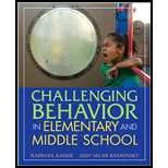 Challenging Behavior in Elementary and Middle School