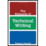 Elements of Technical Writing 3RD 10 Edition, by Thomas E Pearsall - ISBN 9780205583812