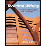 Technical Writing 8TH 11 Edition, by Diana Reep - ISBN 9780205721504