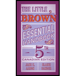 Little, Brown Essential Handbook. CANADIAN<