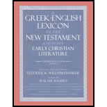 Greek English Lexicon of the New Testament and Other Early Christian  Literature