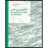 Programmed Learning Guide to Finance